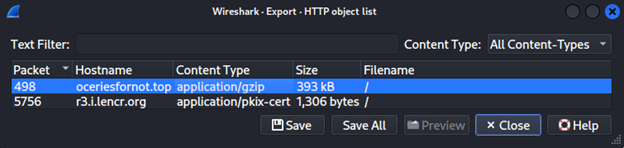 Wireshark Export HTTP Objects